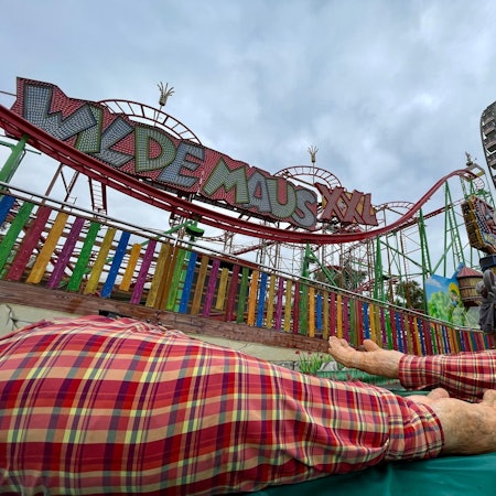 Düsseldorf Kirmes Aufbau 130722