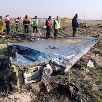 Abgestürztes Flugzeug