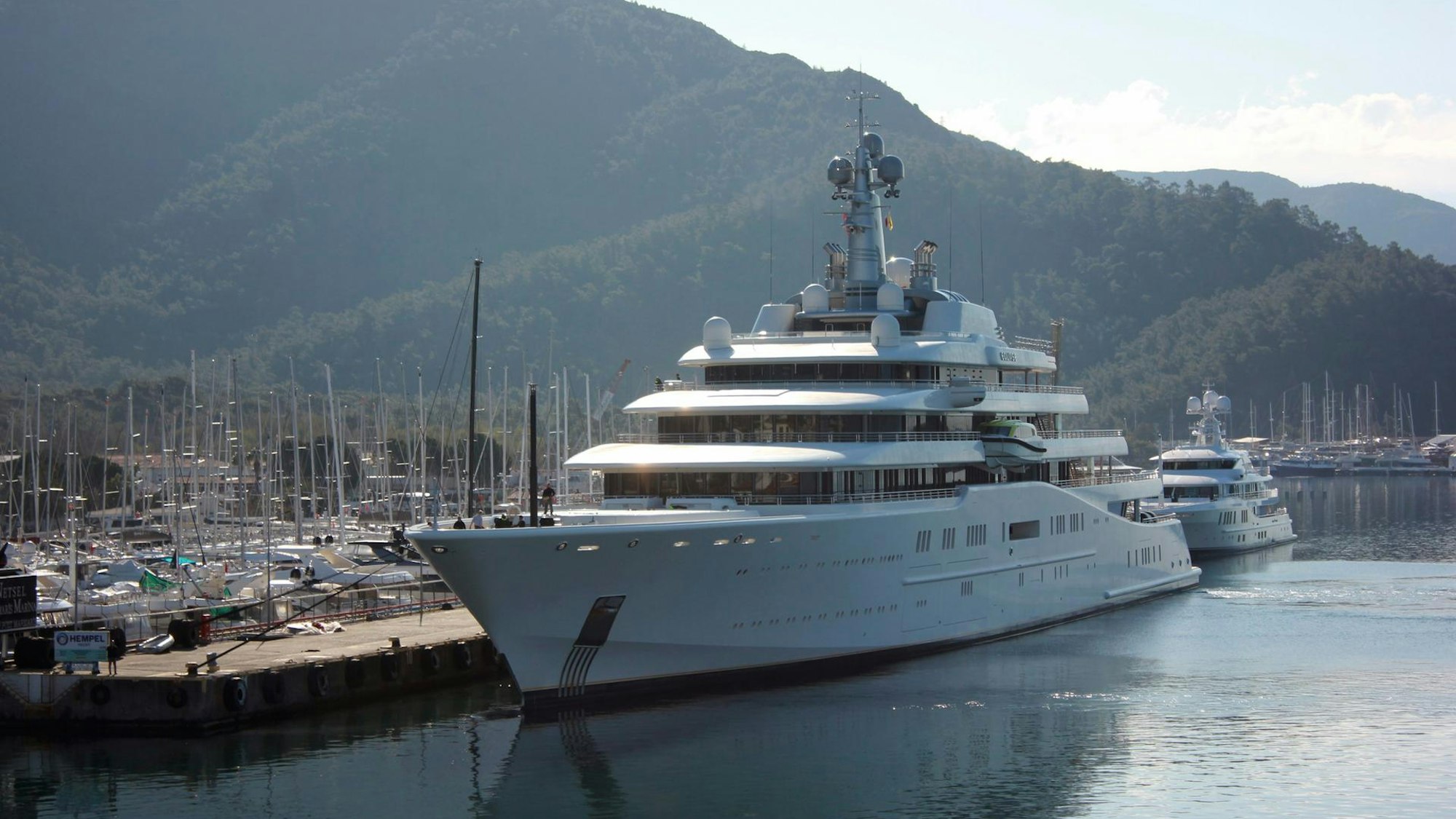 Die Luxusjacht Eclipse.