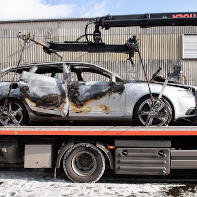 ausgebrannter täter wagen