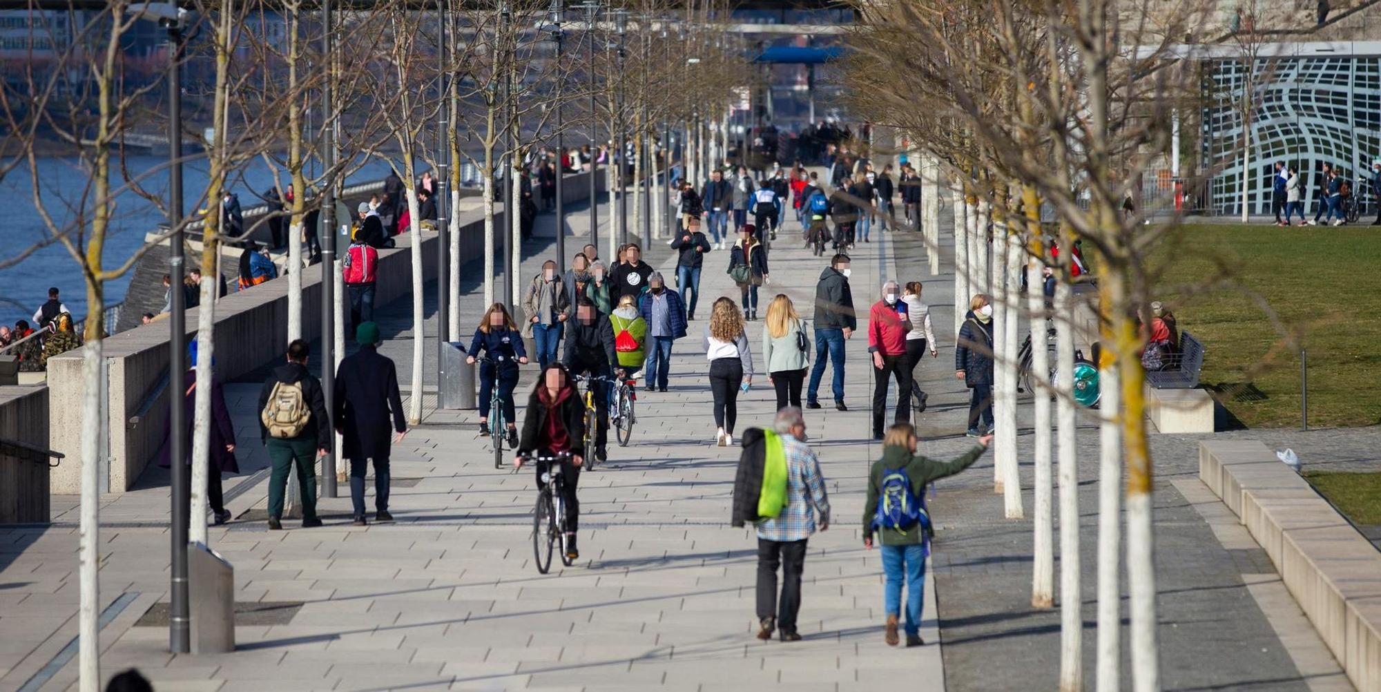 Rheinboulevard in Coronazeiten