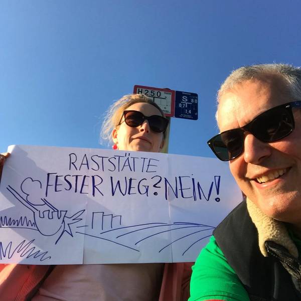 A1-Protest Myria Stricker und Frank Sander