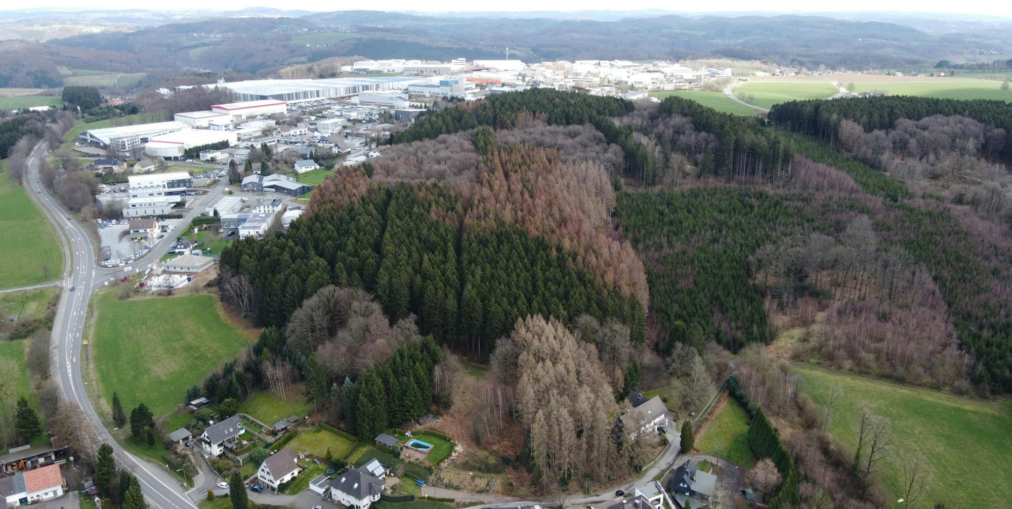 Industriegebiet Klause Vogelperspektive