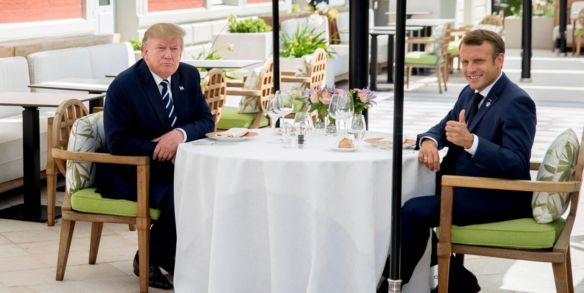 Trump Macron vor Gipfel
