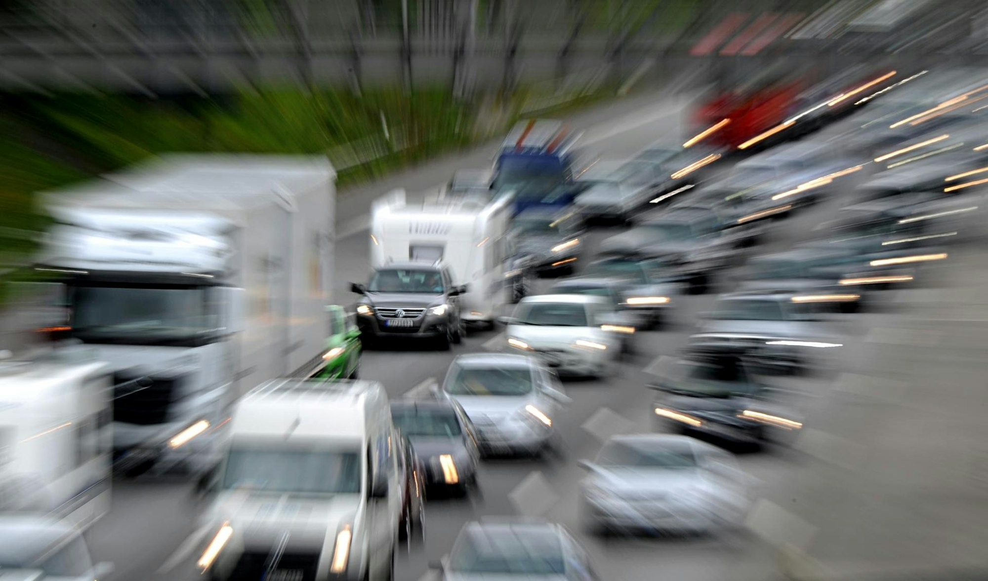 Stau nach einem Unfall