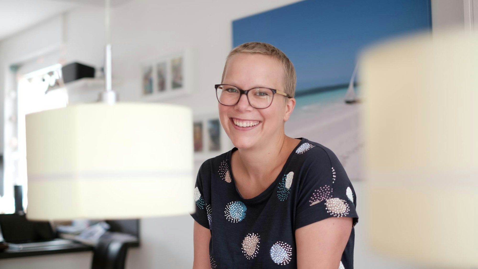 Jennifer Wagner in ihrem Haus.