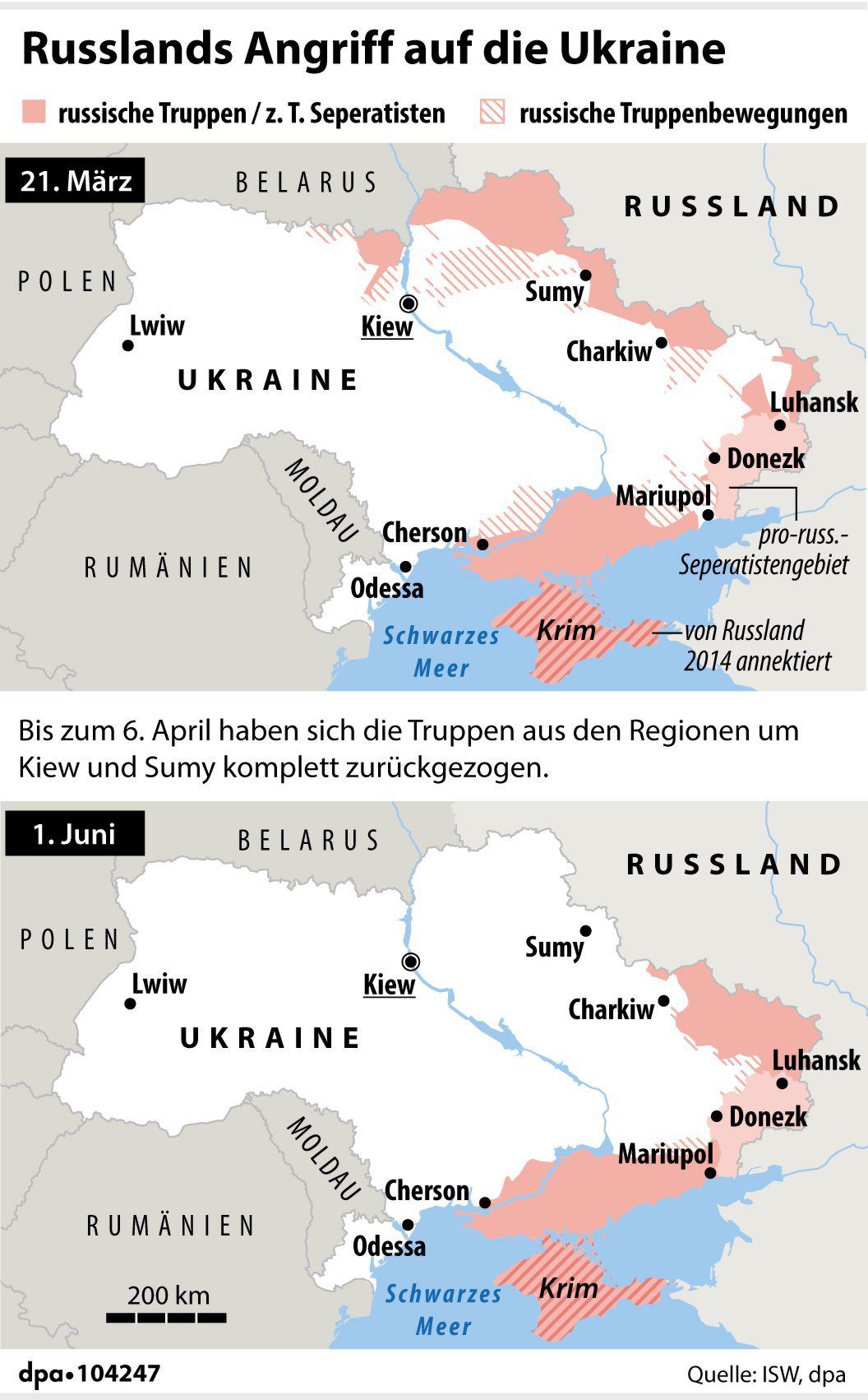 Angriffe auf Ukraine Karte 03062