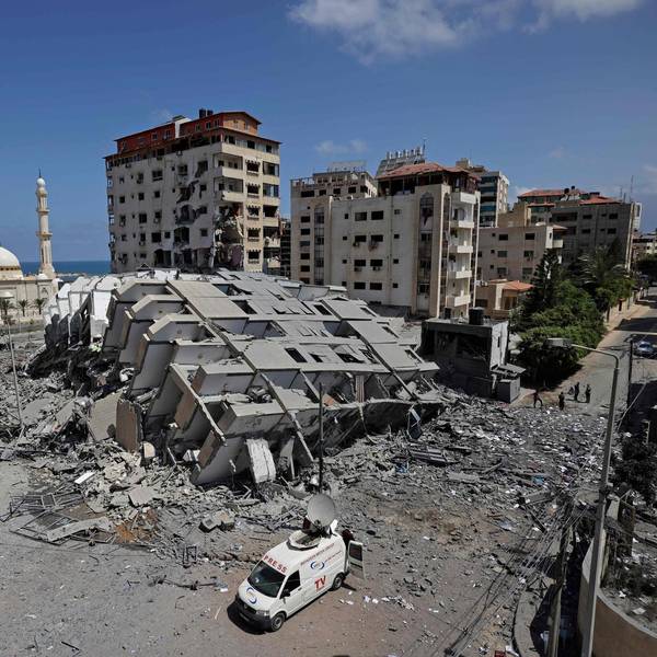 zerstörtes Gebäude in Gaza