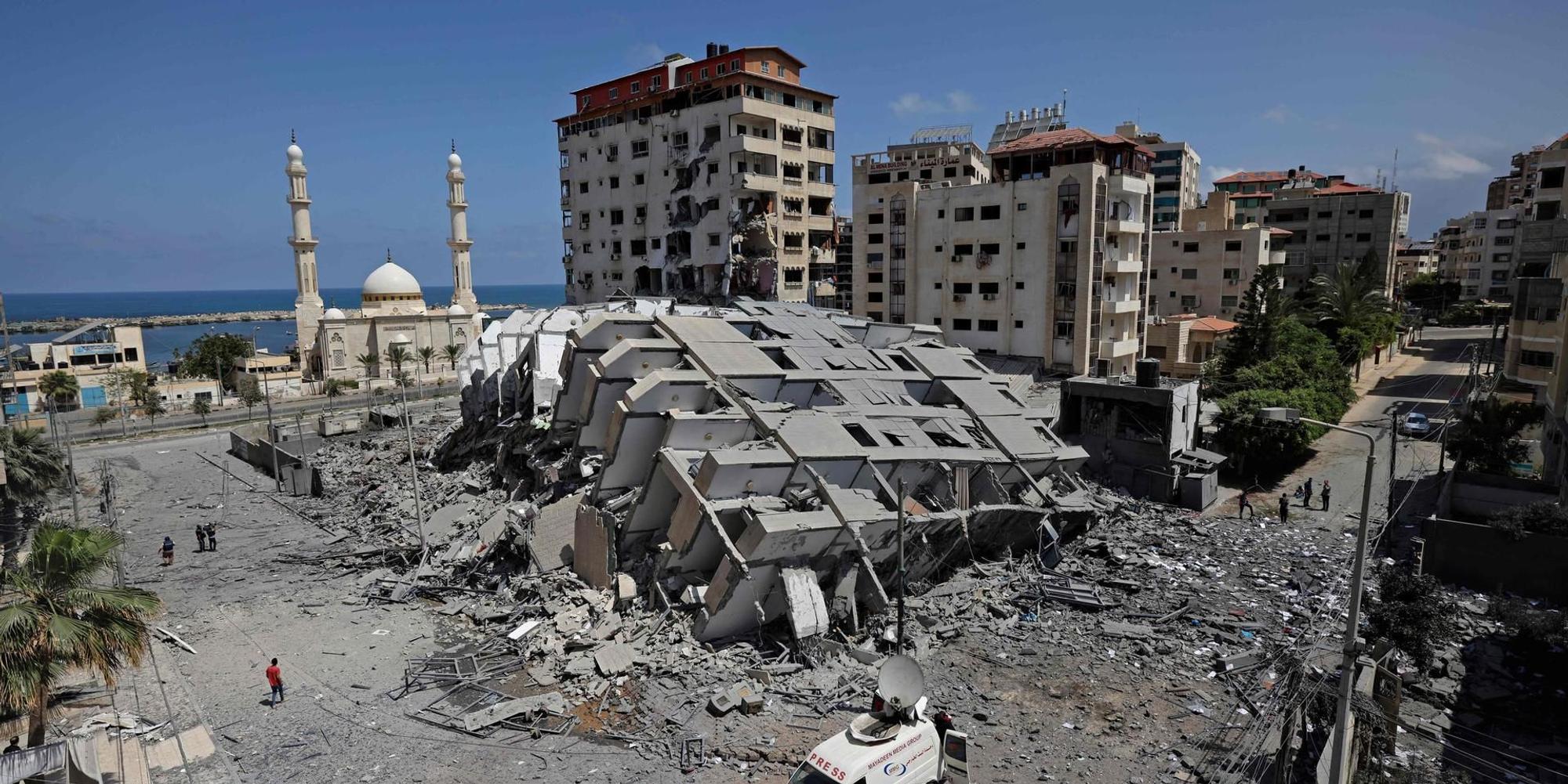 zerstörtes Gebäude in Gaza