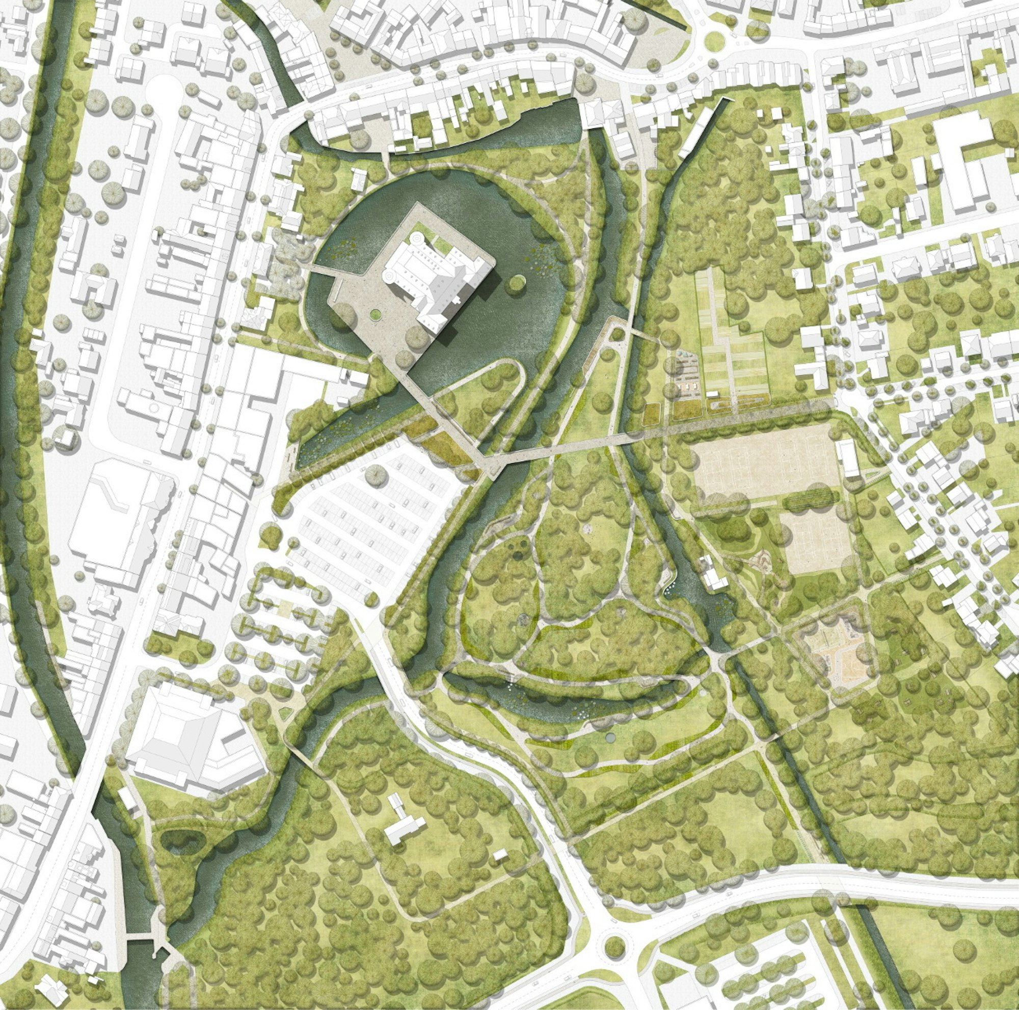 Karte Umgestaltung Schlosspark Bedburg