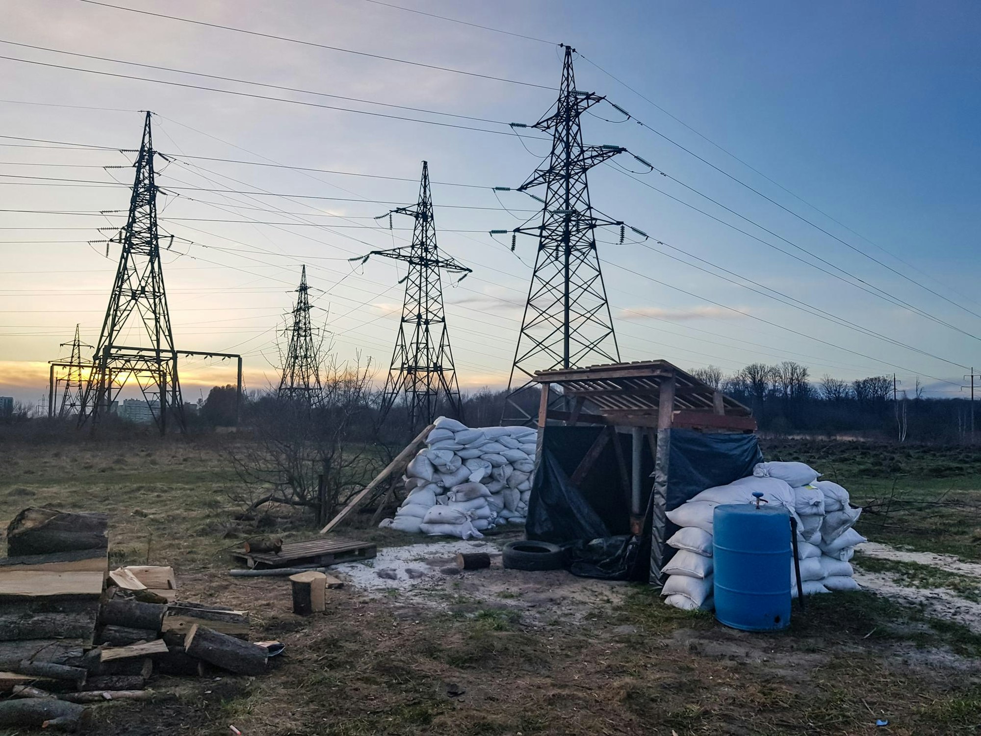 Solonmia Dismantled checkpoint on the outskirts of Lviv