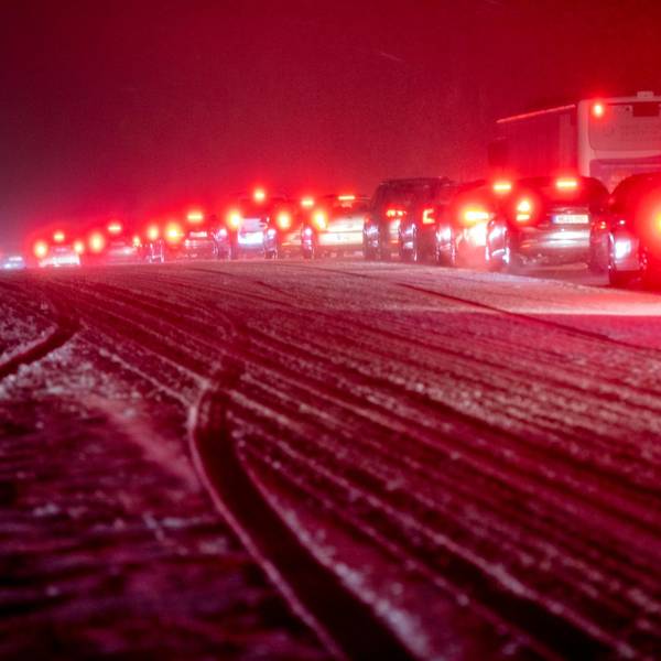 Schnee Chaos Verkehr