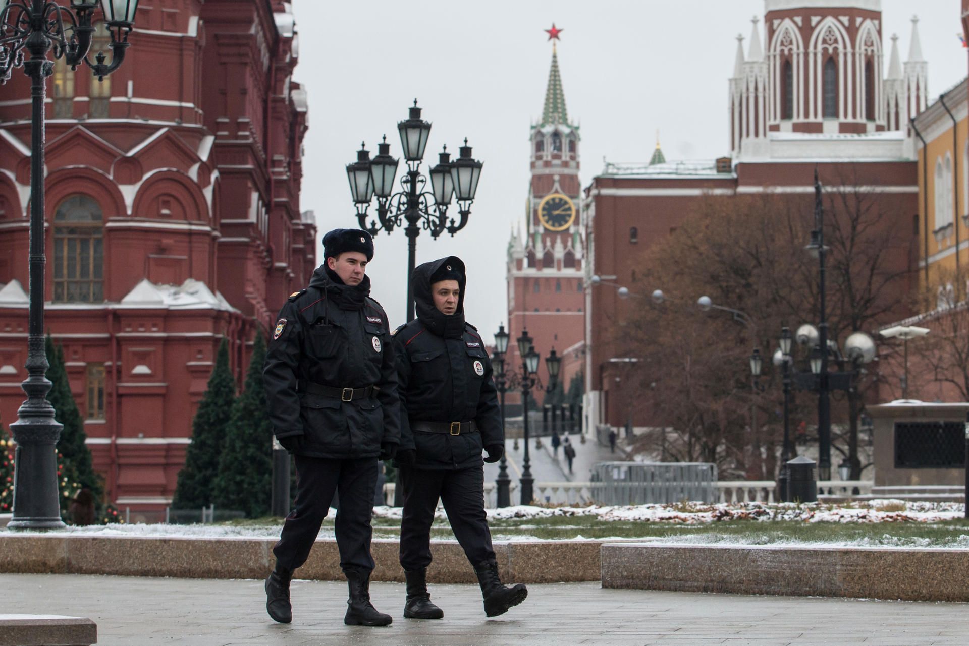 Russland Moskau Polizei