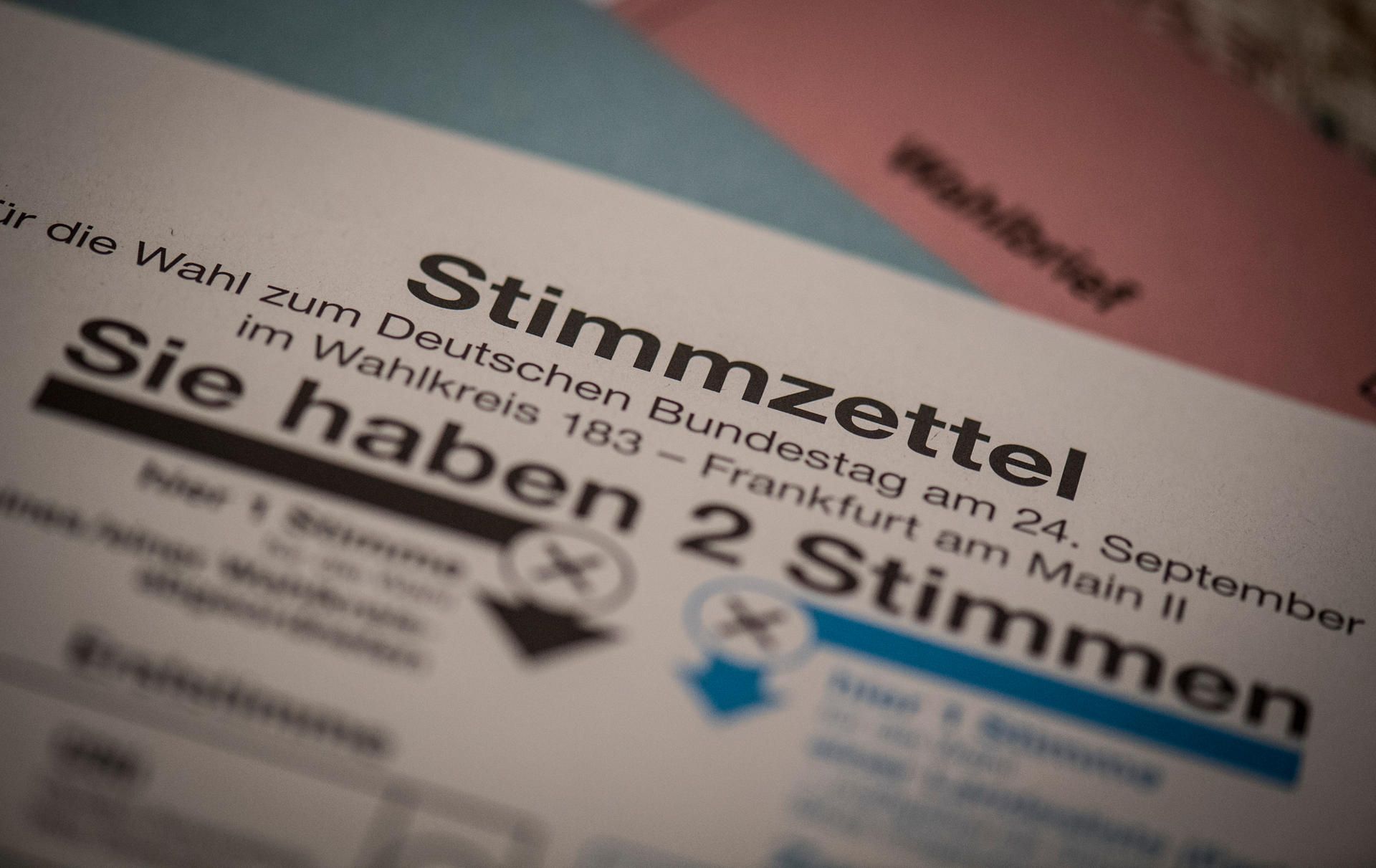Stimmzettel Bundestagswahl