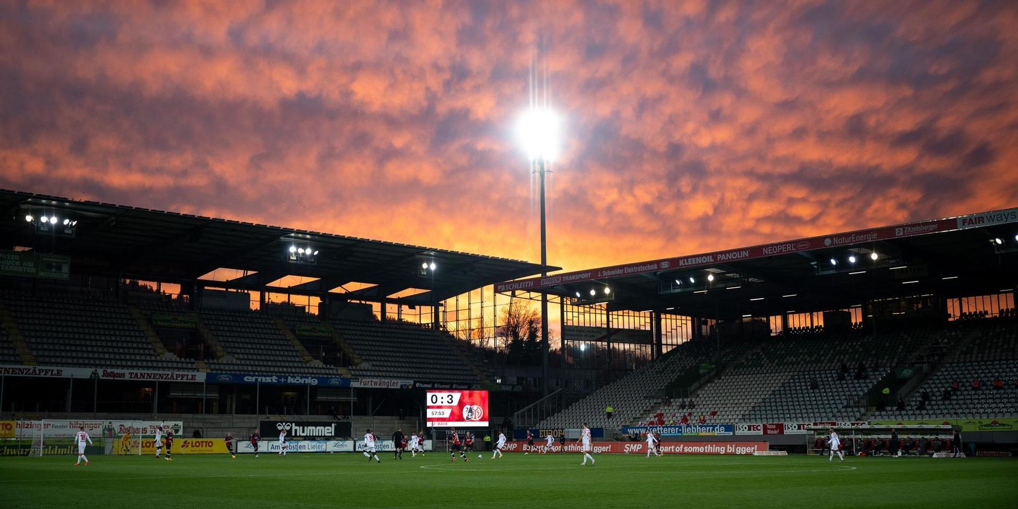 Dreisamstadion Sonnenuntergang