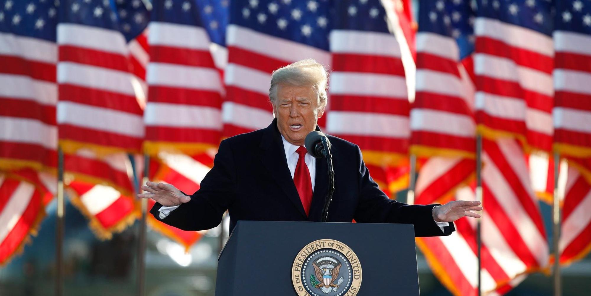 Trump US-Flaggen