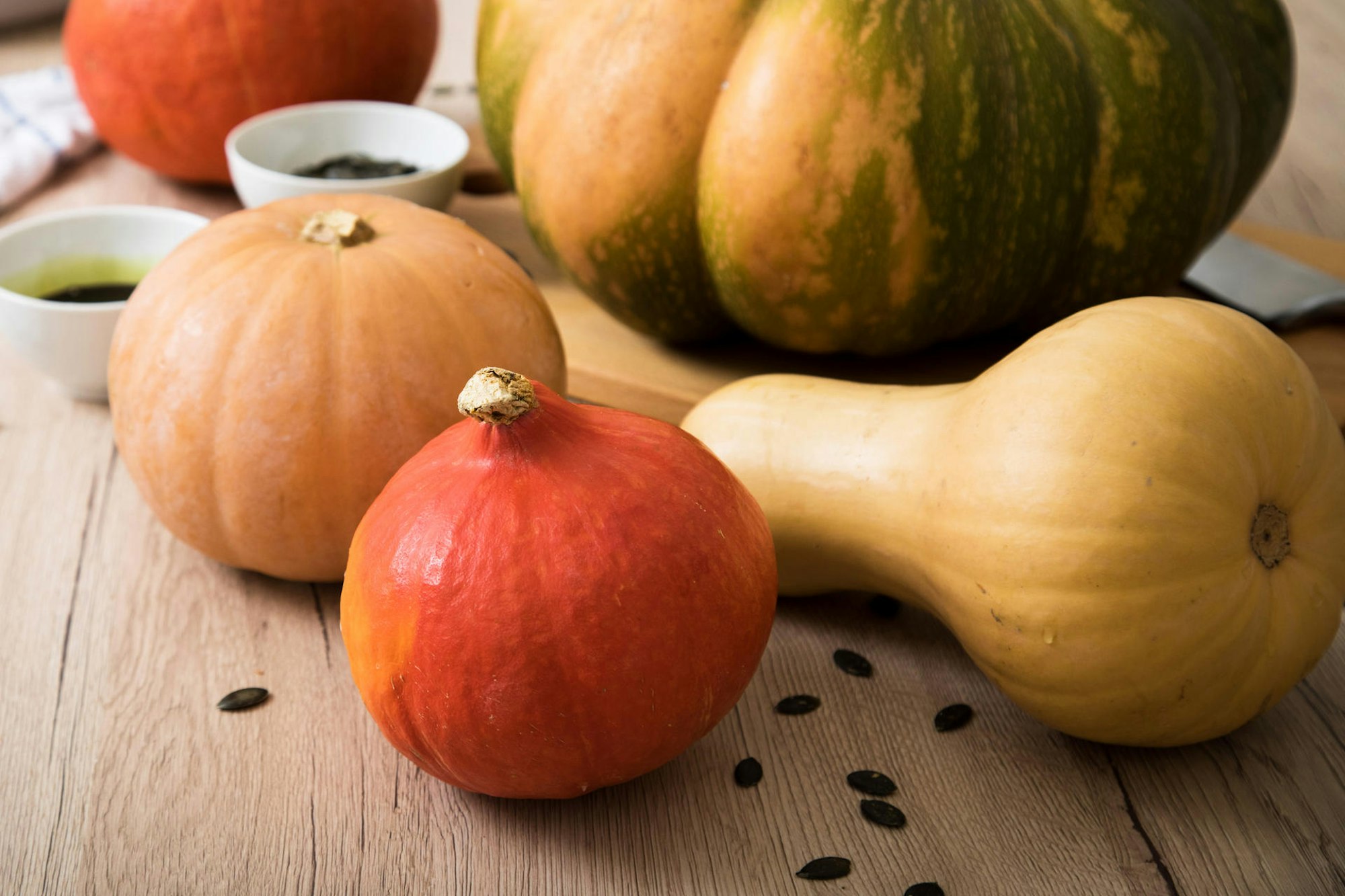 verschiedene kuerbise