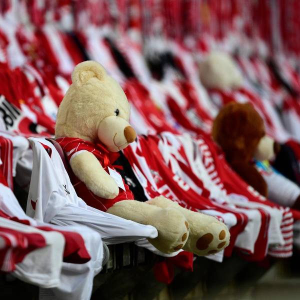 Teddy im Stadion