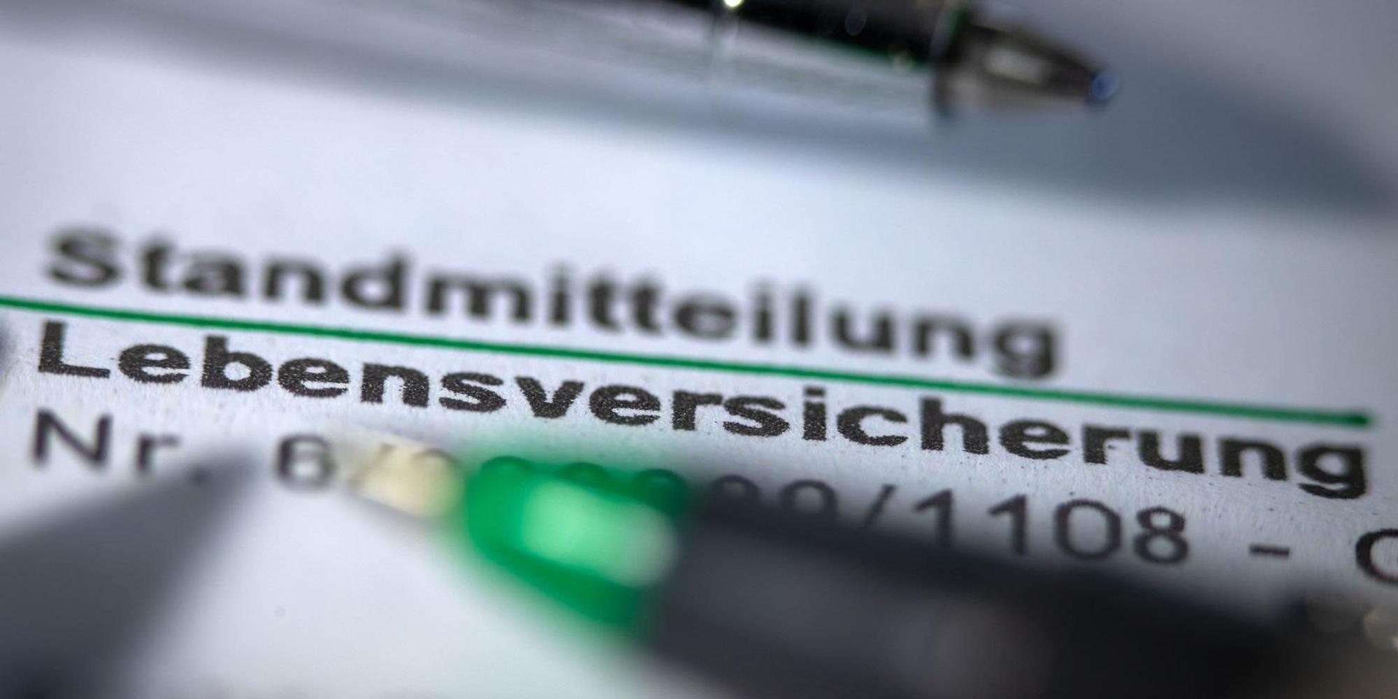Lebensversicherung dpa