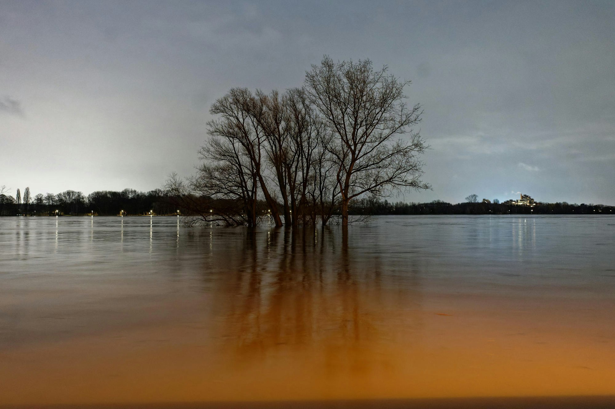Hochwasser Rodenkirchen dpa