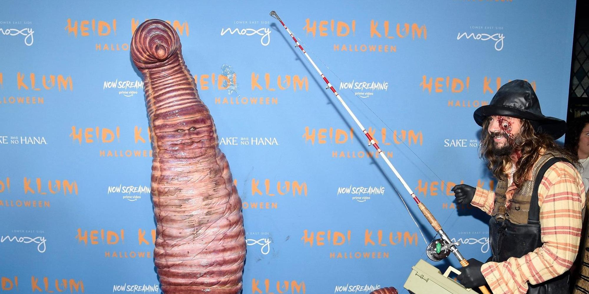 Klum als Wurm Halloween 1