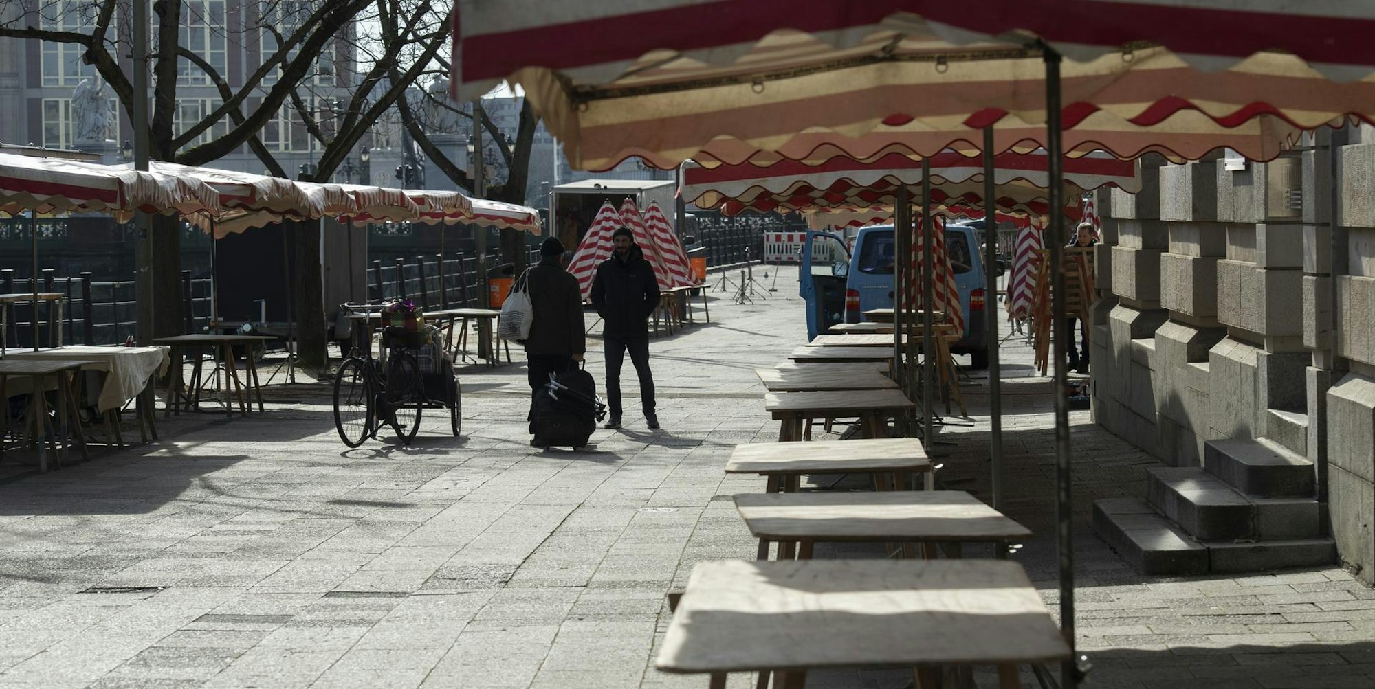 Markt leer Coronavirus