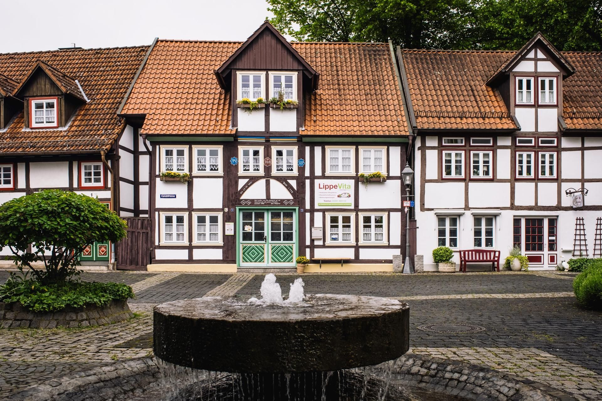 Die Altstadt von Lügde ist geprägt von gut erhaltenen Fachwerkhäusern