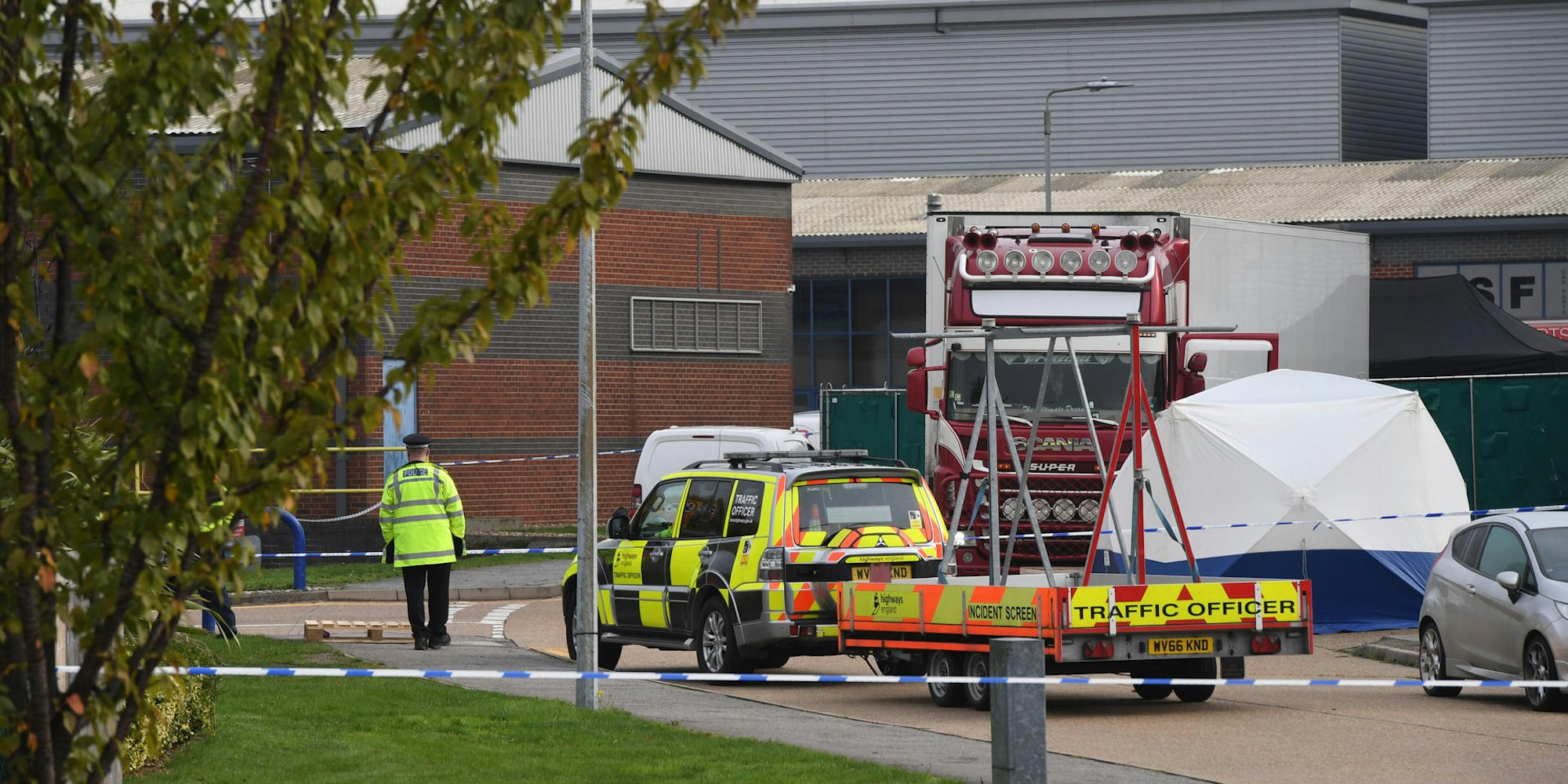 England Leichen Lkw dpa