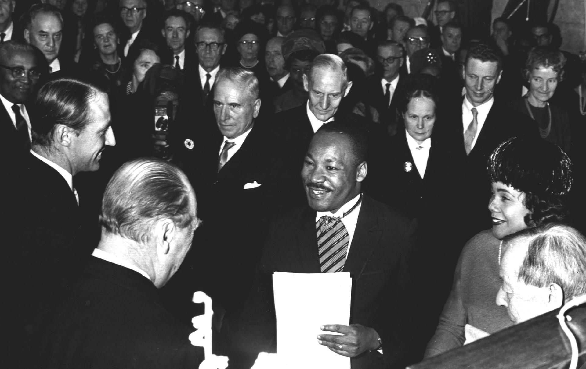 MLK bei der Verleihung des Friedensnobelpreis