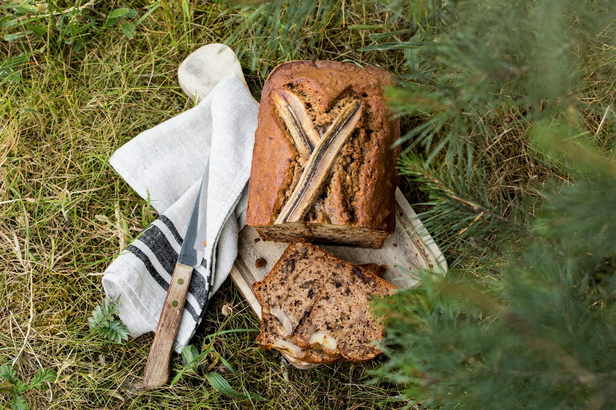 bananenbrot picknick braun