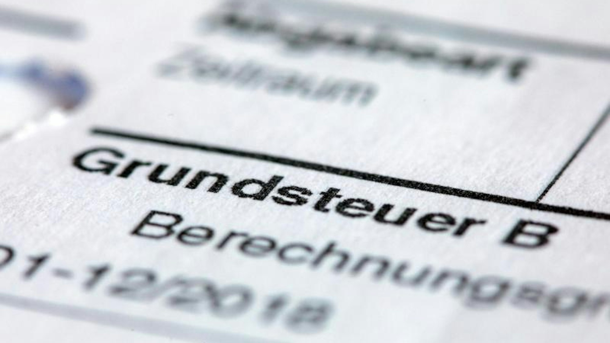 Ausschnitt des Schreibens zur Berechnung der Grundsteuer-Erklärung.