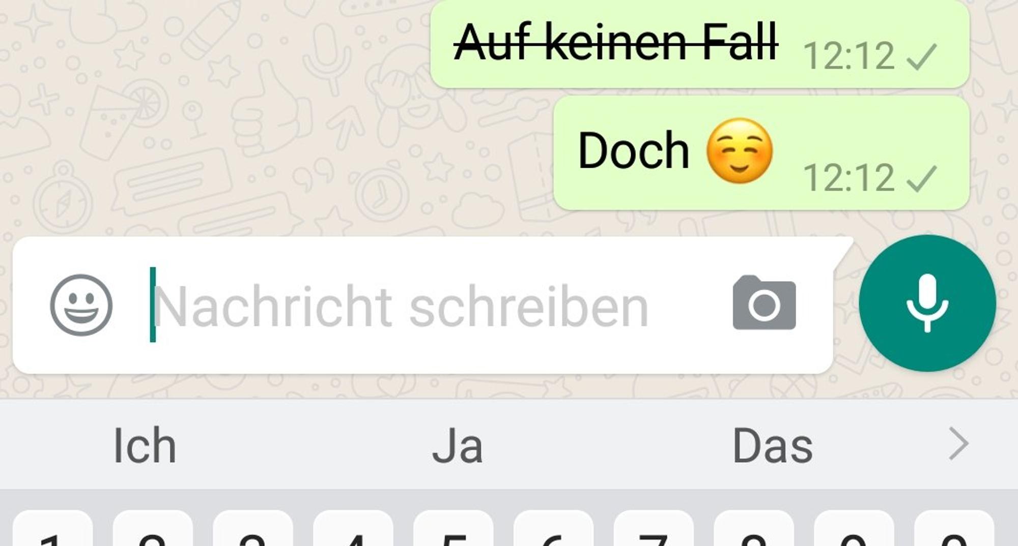 Whatsappdurchgestrichen