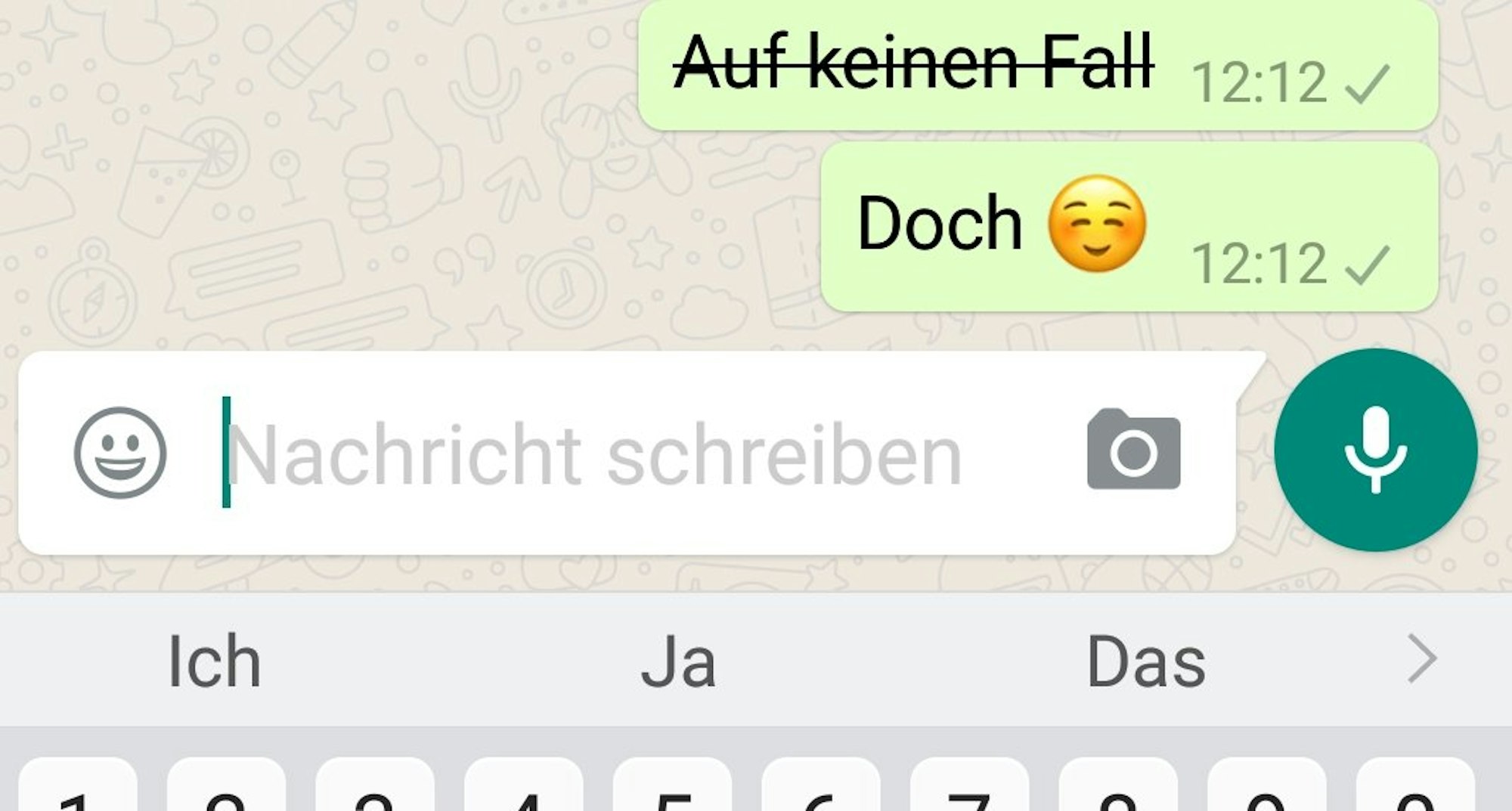 Whatsappdurchgestrichen