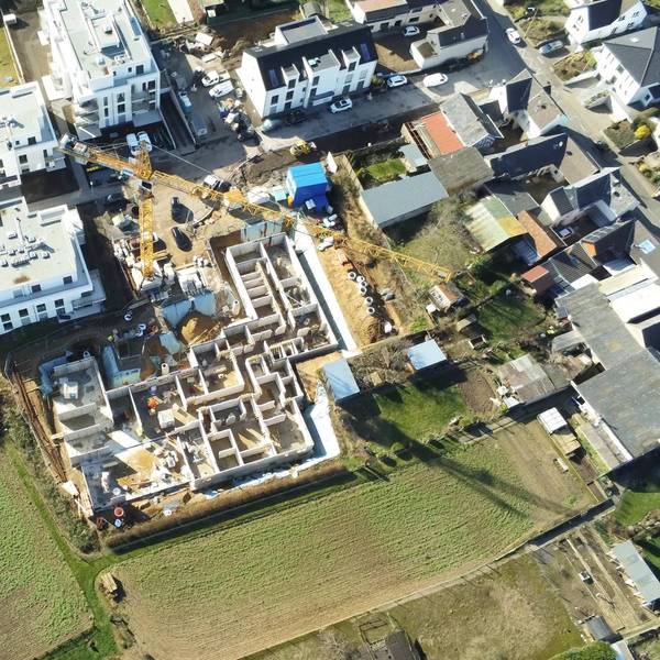 Blick auf die Baustelle am Görresbach in Alfter