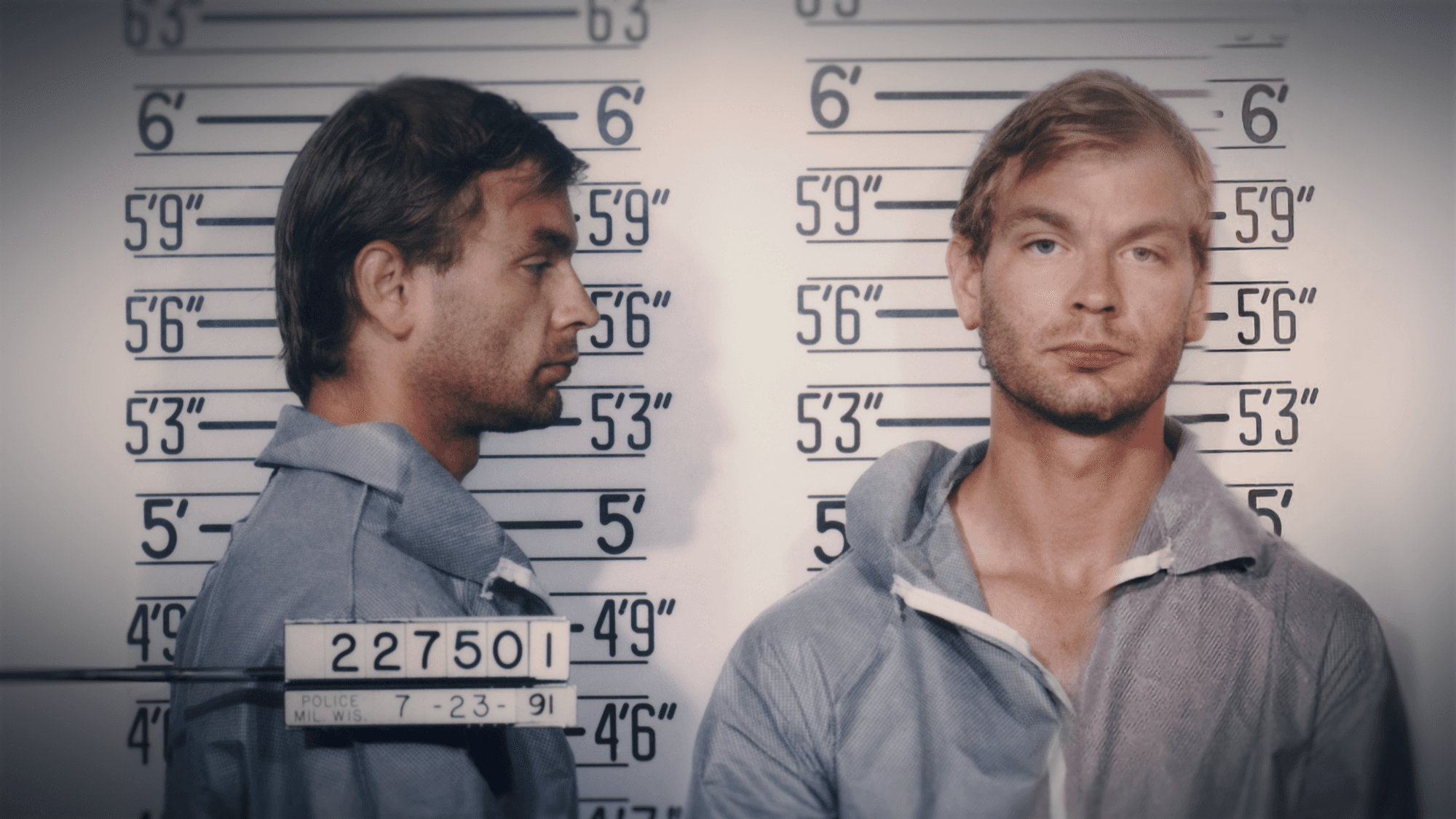Serienmörder Jeffrey Dahmer auf einem Polizeifoto.