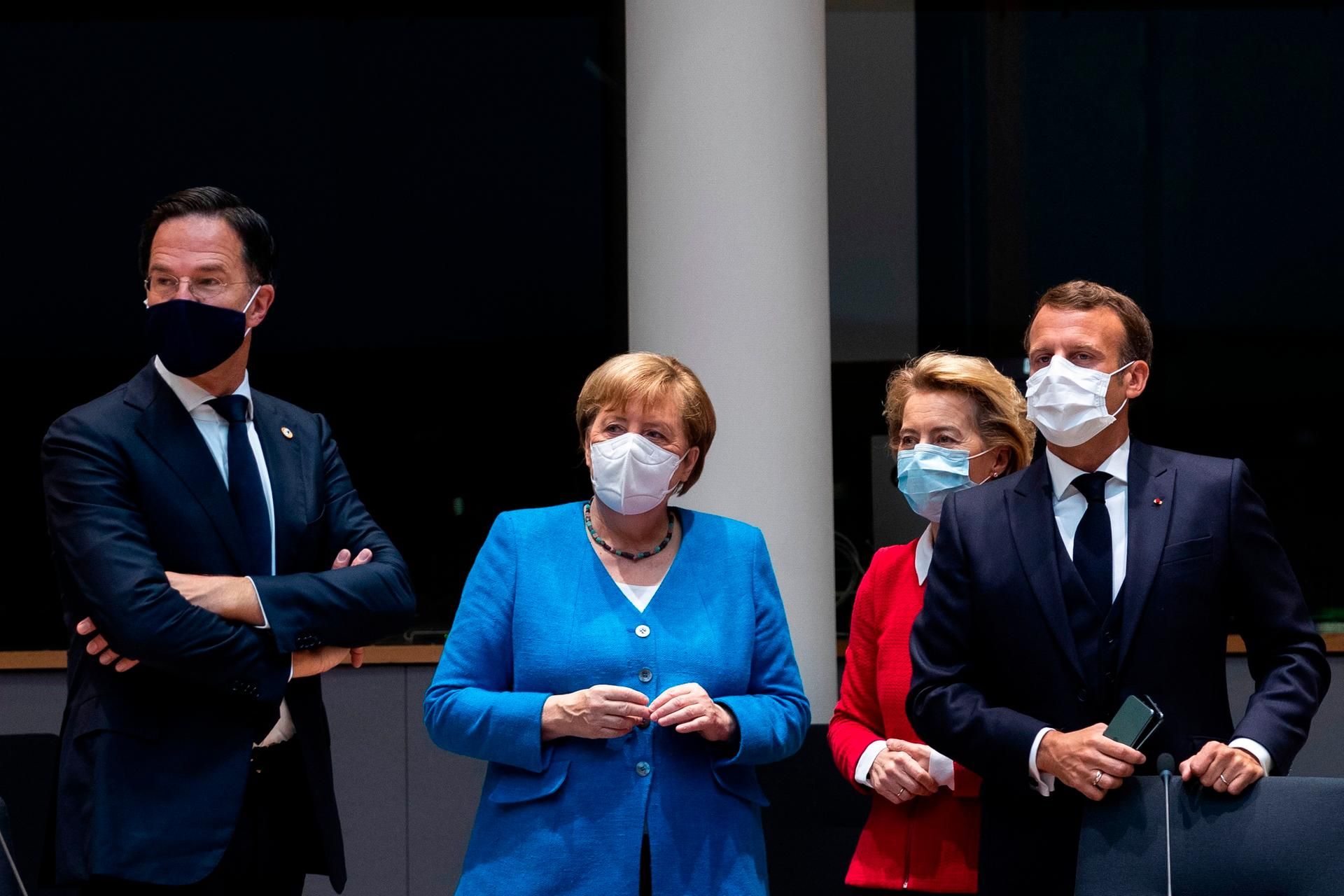 Merkel Macron afp