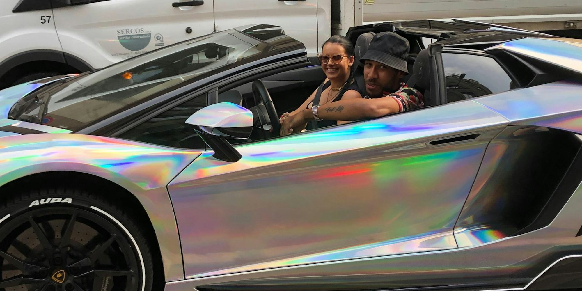 Aubameyang in Luxusauto