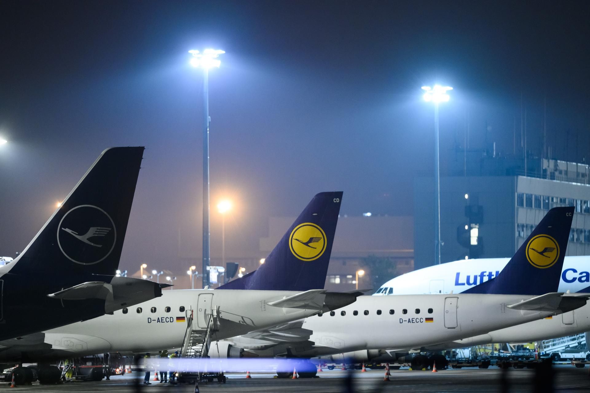 Lufthansa-Flugzeuge in FFM