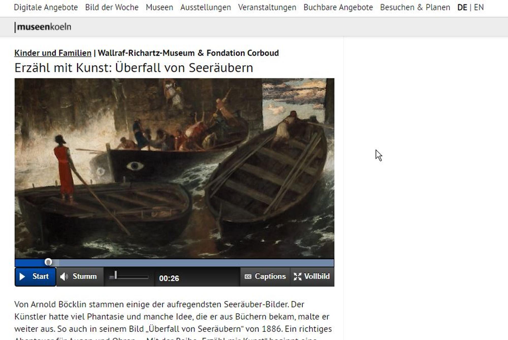 Screenshot Museen Köln_Online-Angebot_Erzähl mit Kunst_Credit_Museen Köln
