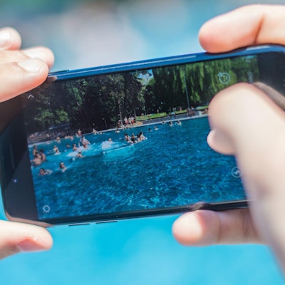 Freibad Foto Selfie