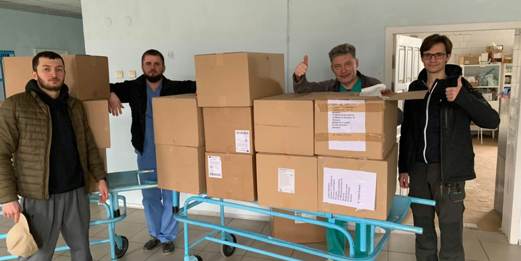 Ankunft Hilfslieferung in Charkiw