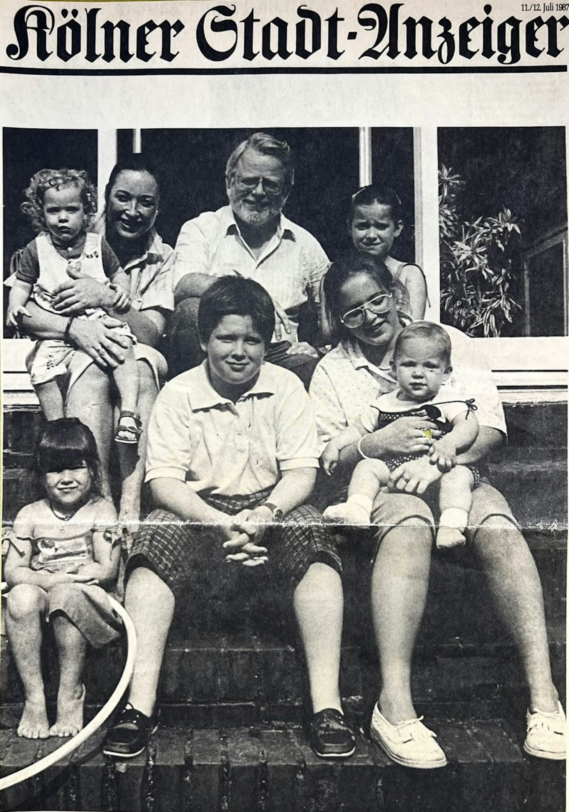 Ausschnitt aus dem „Kölner Stadt-Anzeiger“ von 1987: Als Zweijährige war Karolin Schacht, die ebenfalls aus einer Großfamilie stammt, bereits Protagonistin in unserer Zeitung.