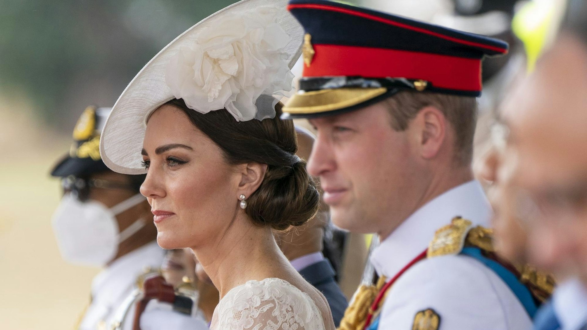 Prinzessin Kate und Prinz William bei einem Staatsbesuch.