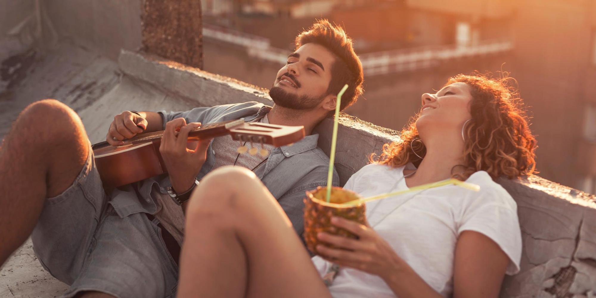 Paar auf Dachterrasse Getty Images