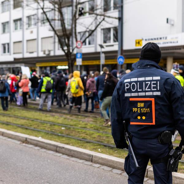Polizei Demo Freiburg