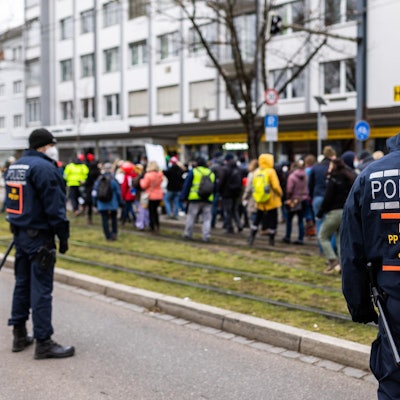Polizei Demo Freiburg