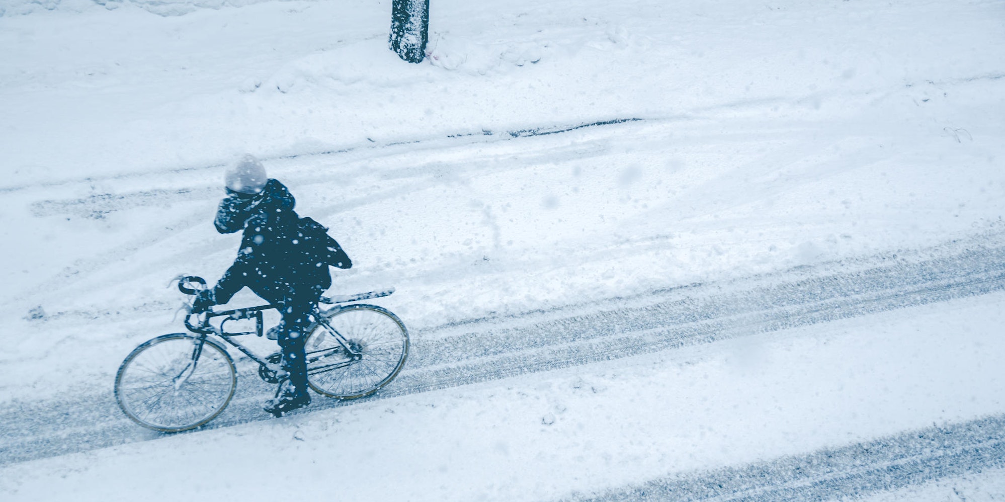 Fahrrad Schnee Winter