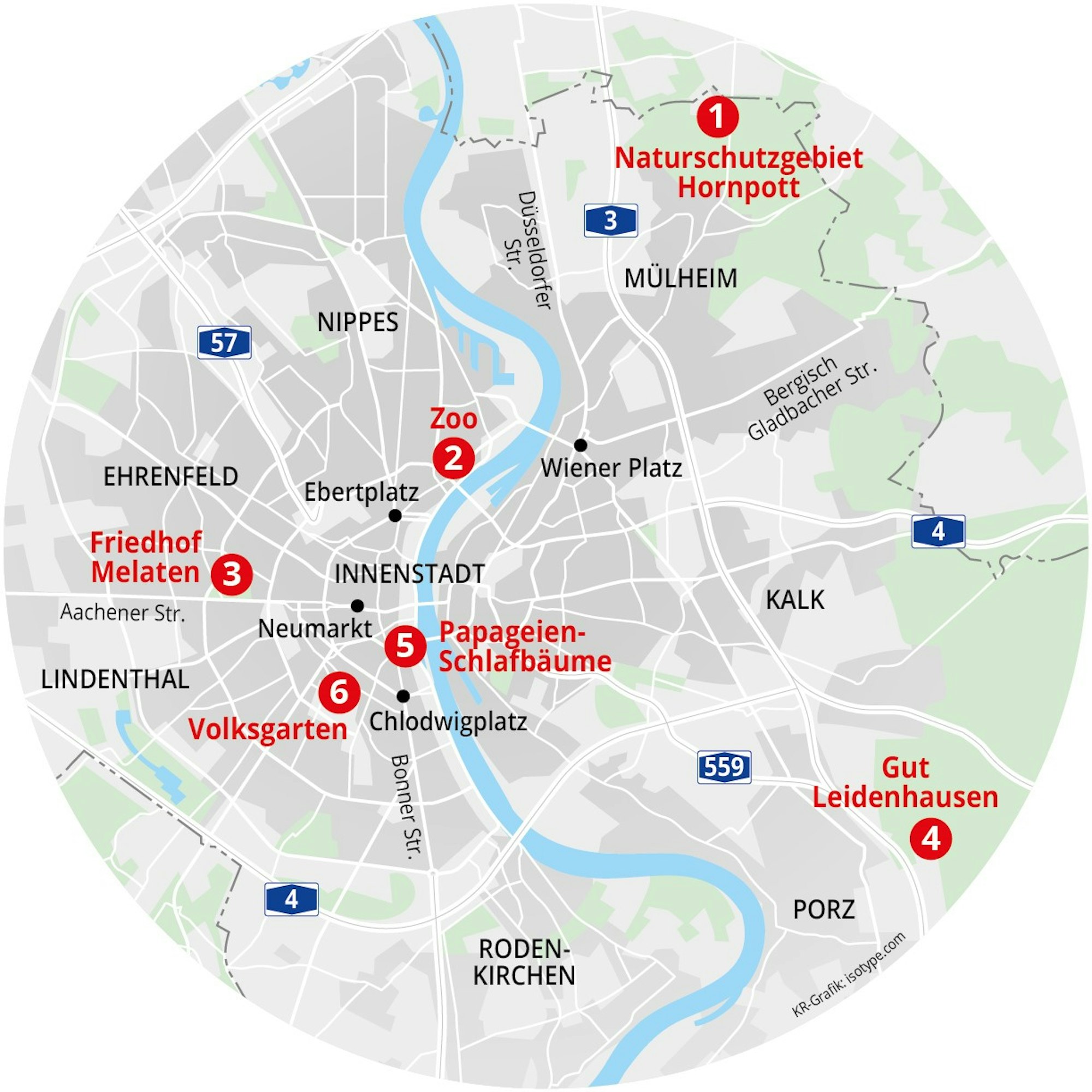 Grafik Kölner Orte 1