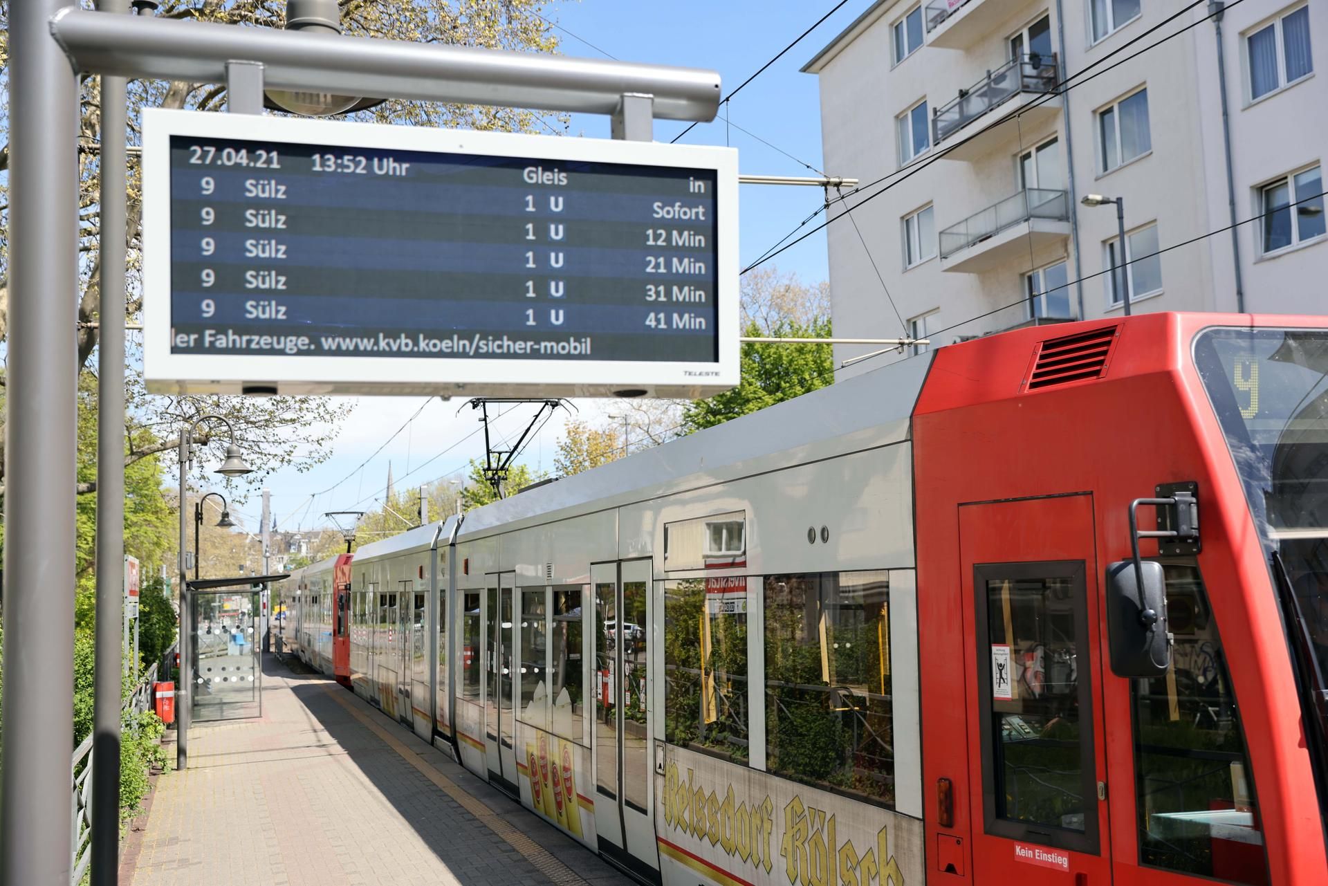 Anzeigetafeln der KVB