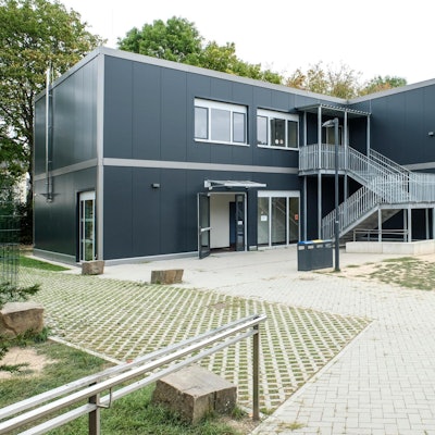 Fußfallstraße Container